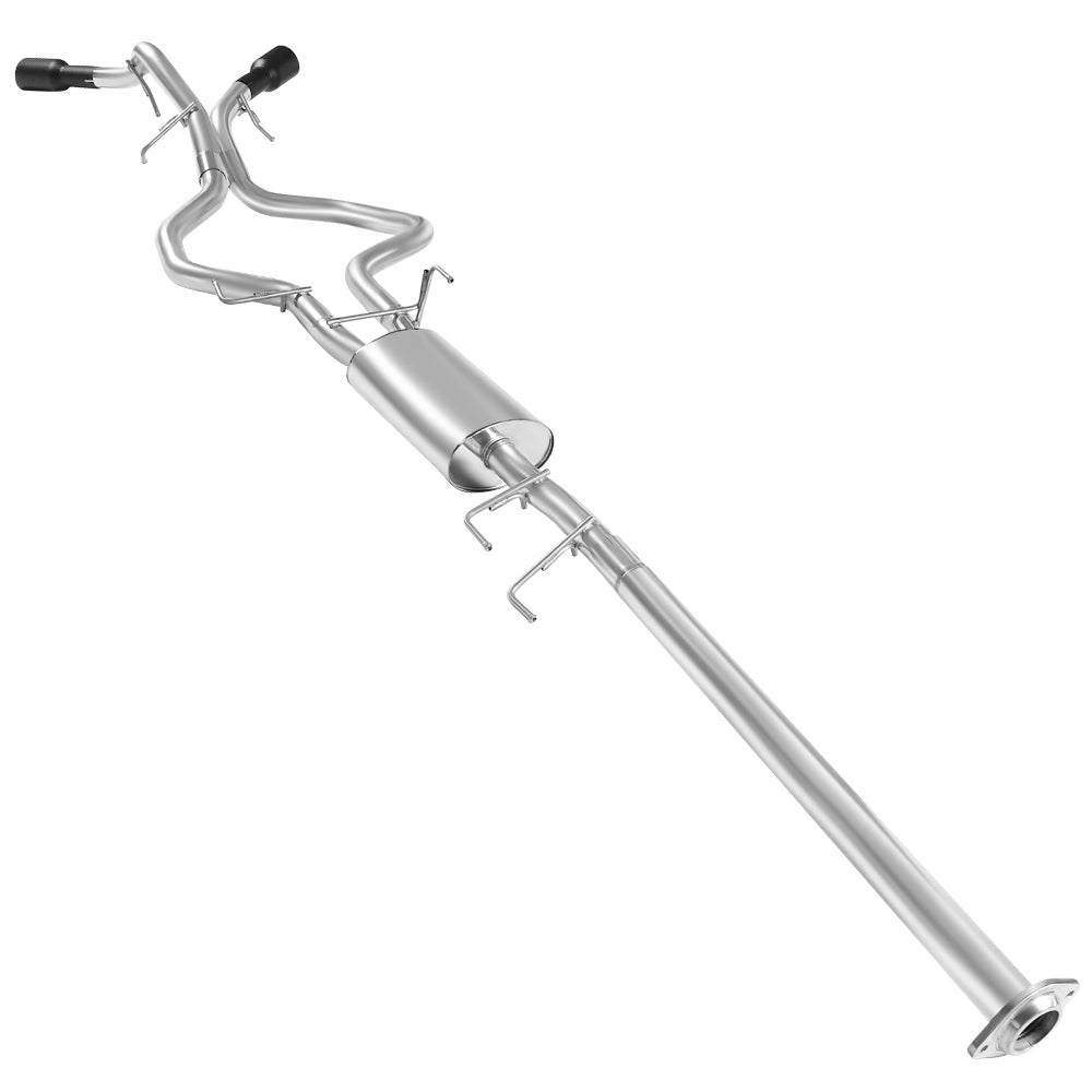 Sistema de escape Catback para Ford F150 2015-2020 (2,7 L, 3,5 L, 5,0 L), 3 pulgadas, con puntas de silenciador negras y pulidas 