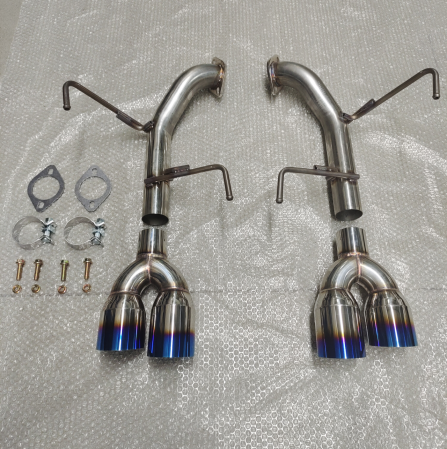 Catback Exhaust System for 2015-2021 Subaru WRX / STI, 4-inch Quad Muffler Tips, N1 Style Burnt Tip