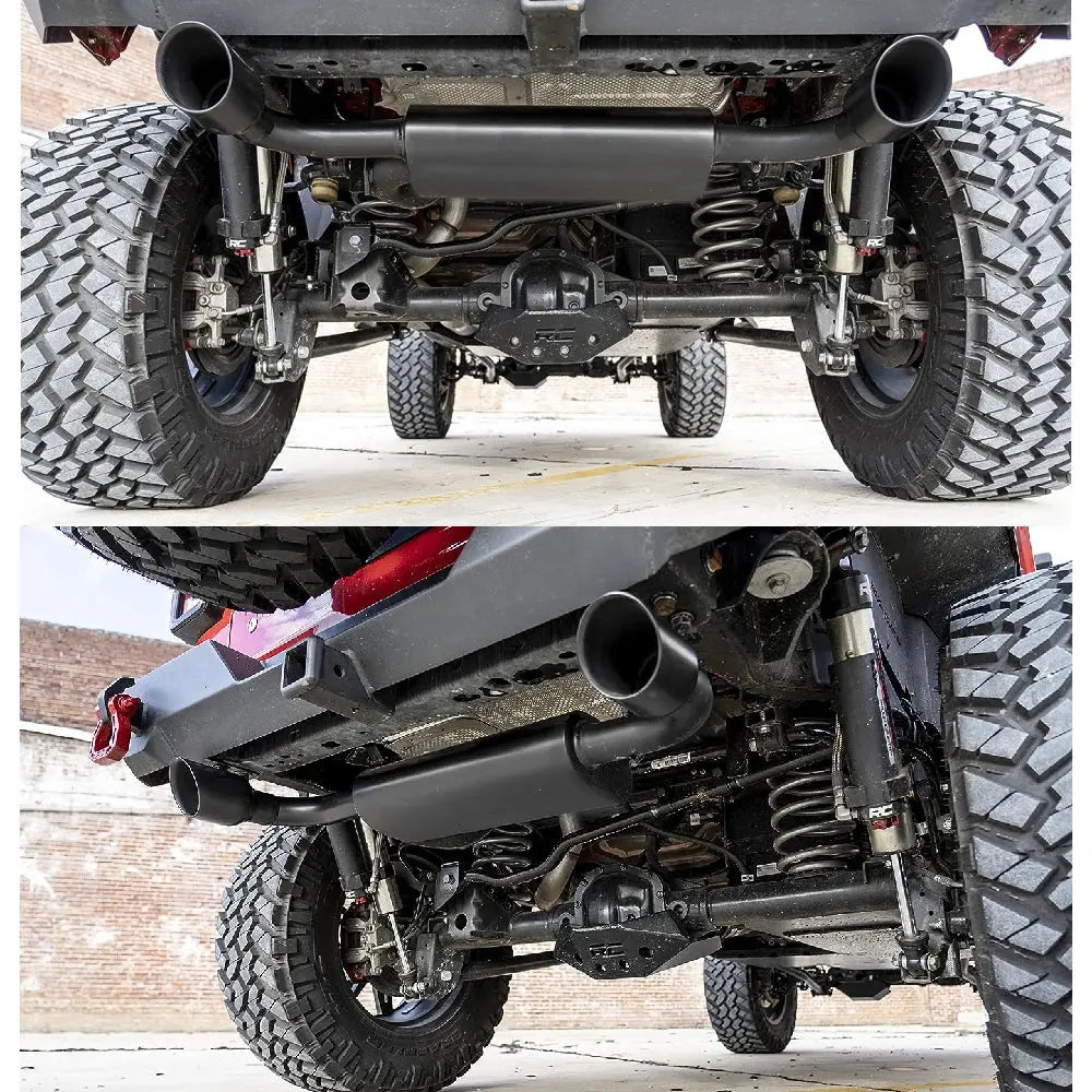 2018-2023 Jeep Wrangler JL 2.0L 3.6L Axle-Back Exhaust Catback Exhaust Dual Outlet 2WD 4WD Flashark