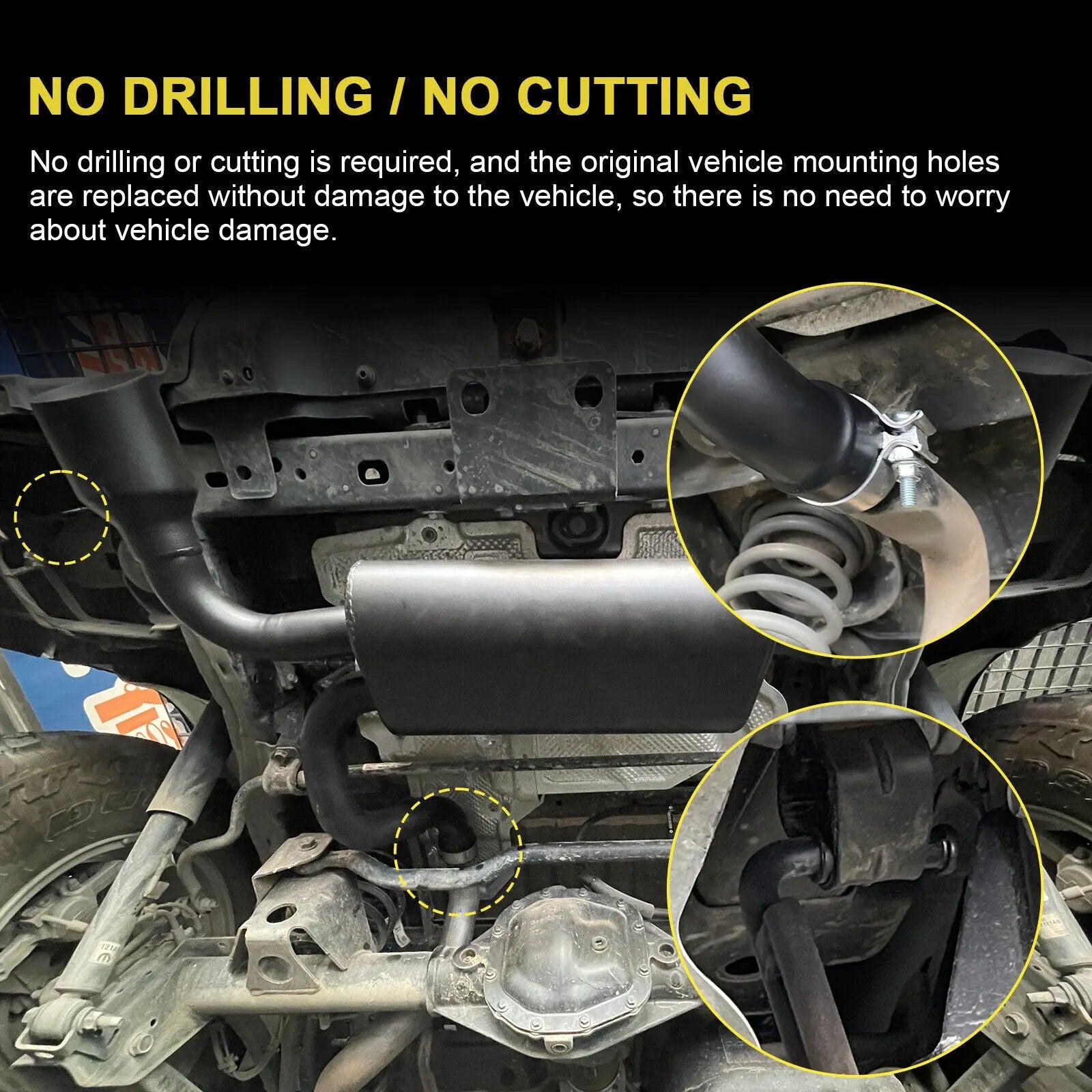 2018-2023 Jeep Wrangler JL 2.0L 3.6L Axle-Back Exhaust Catback Exhaust Dual Outlet 2WD 4WD Flashark