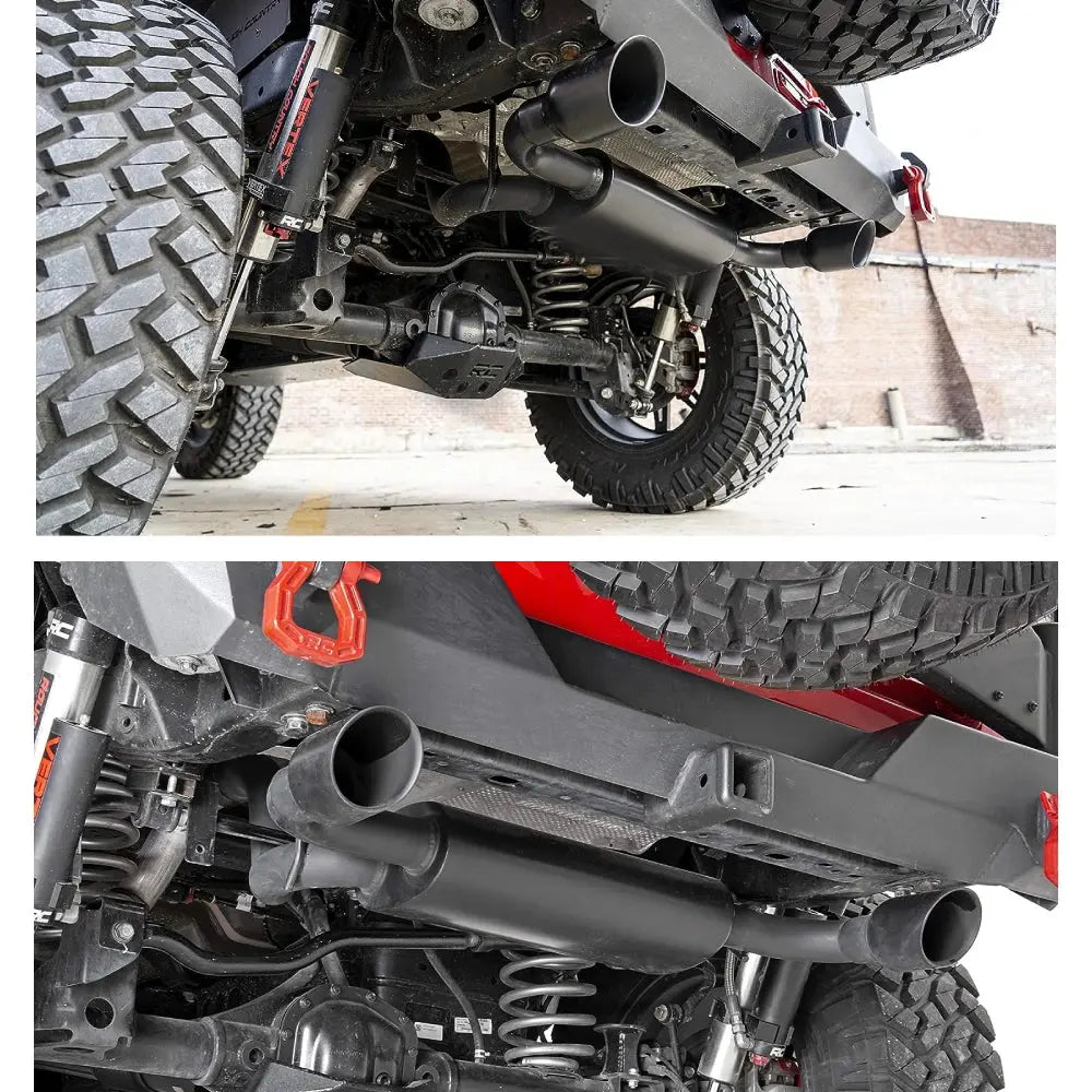 2018-2023 Jeep Wrangler JL 2.0L 3.6L Axle-Back Exhaust Catback Exhaust Dual Outlet 2WD 4WD Flashark
