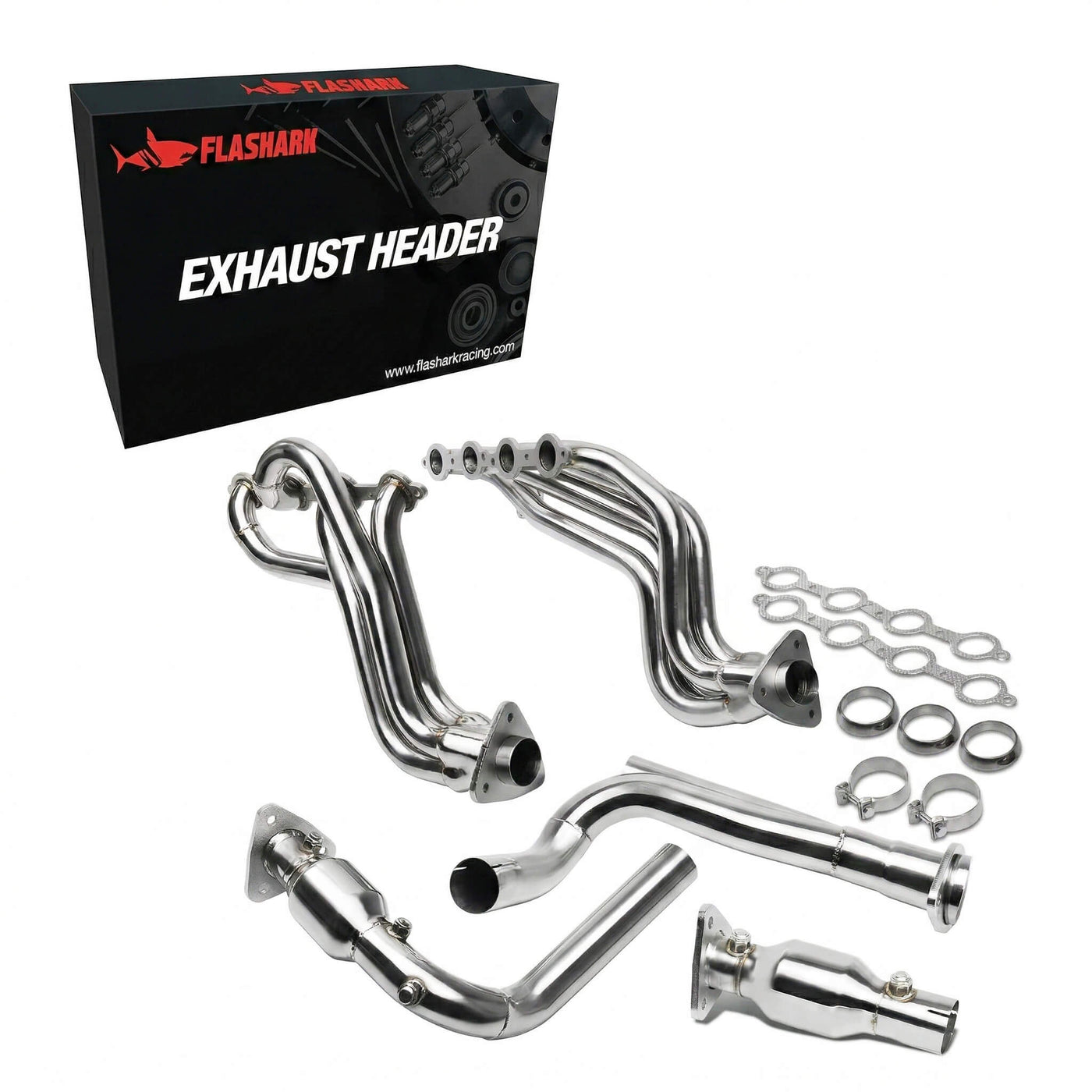 Exhaust Header for 1999-2006 Chevy Avalanche/Suburban/Tahoe GMC Sierra/Yukon GMT800 4.8L 5.3L 6.0L V8 Engine (with EGR Valve)