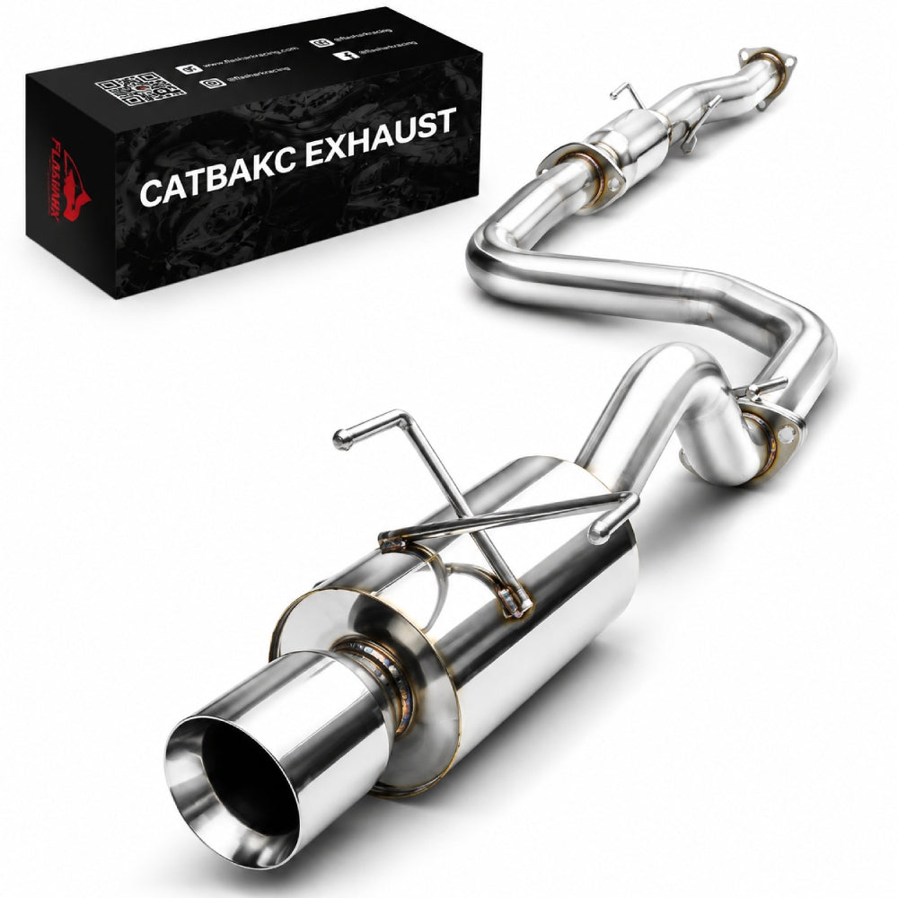Sistema de escape Catback de carreras con punta de silenciador laminada/quemada de 4/4,5 pulgadas para Honda Civic 1992-1995