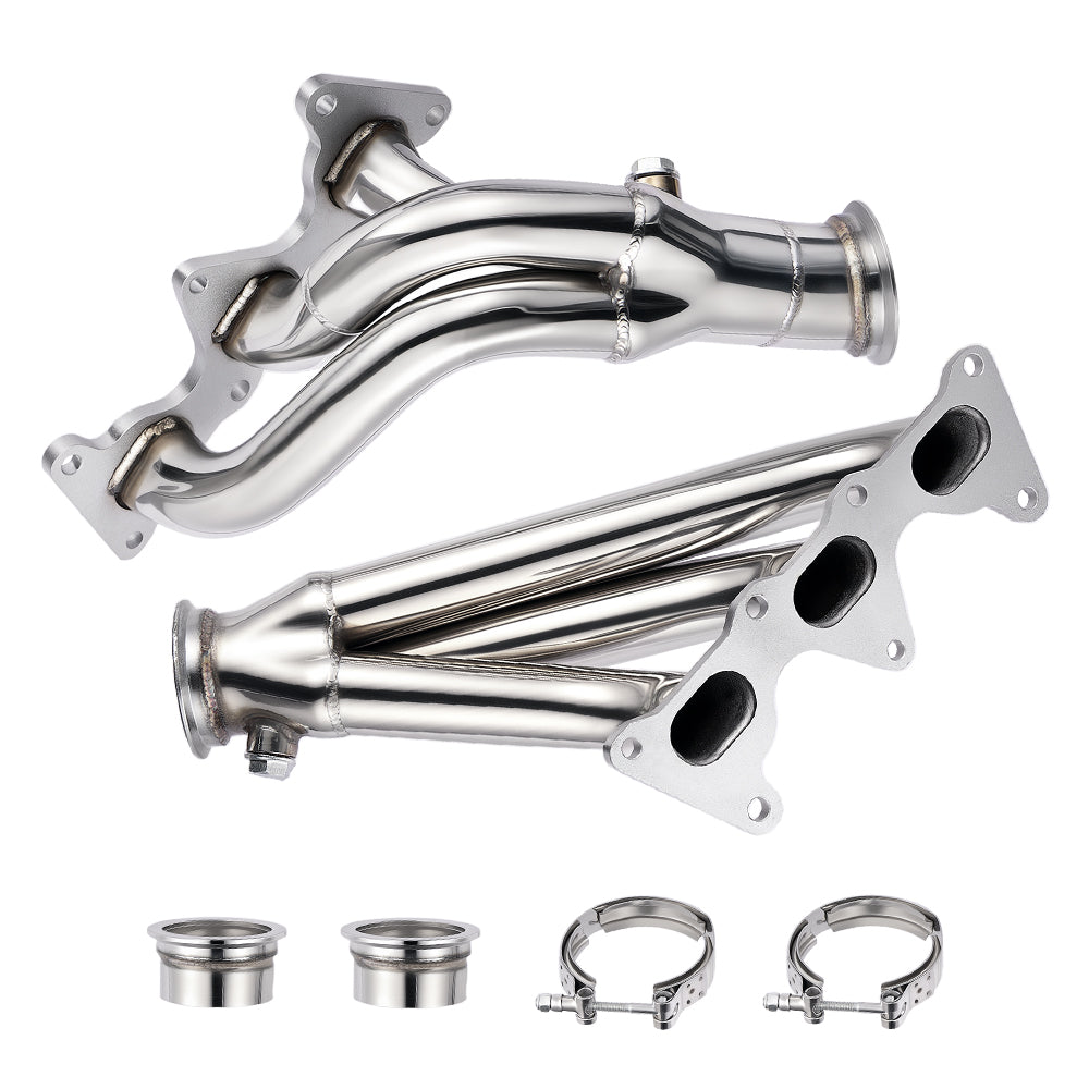 Colectores de escape de tubo largo para Chevy/GMC Silverado/Avalanche/Sierra 1500 4.8L/5.3L/6.0L (1999-2006) con entrada de aire frío opcional.