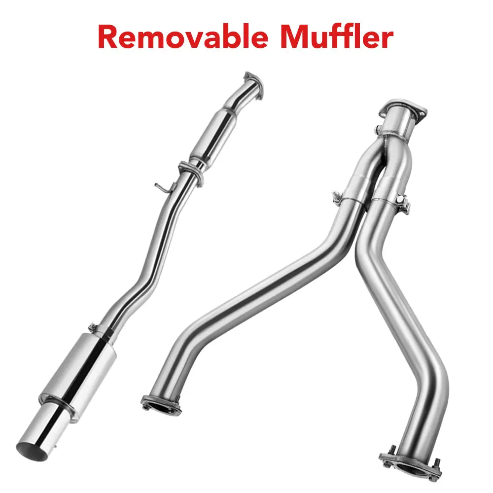 3 Inches Single Tip Cat-Back  Exhaust for 2009-2020 370Z Flashark