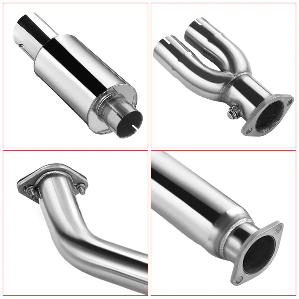 3 Inches Single Tip Cat-Back  Exhaust for 2009-2020 370Z Flashark