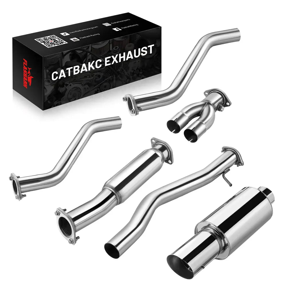 3 Inches Single Tip Cat-Back  Exhaust for 2009-2020 370Z Flashark