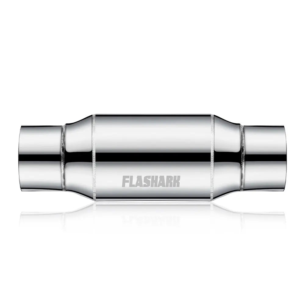 3.0 in. Inlet, 12 in. Overall Exhaust Resonator 4 in. Diameter Bottle-Style Flashark