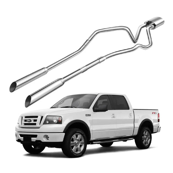 2004-2008 Ford F150 SuperCab/Super Crew Catback Exhaust System w/ 3.5-inch Muffler 4.6L 5.4L Flashark