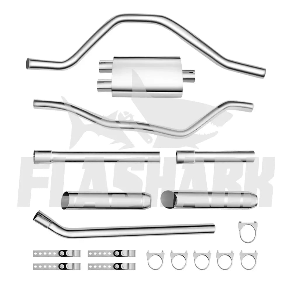 2004-2008 Ford F150 SuperCab/Super Crew Catback Exhaust System w/ 3.5-inch Muffler 4.6L 5.4L Flashark