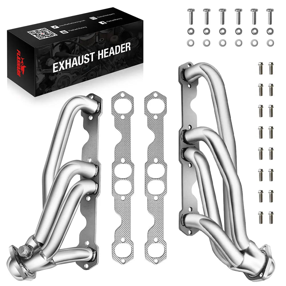 Exhaust Header for 1988-1997 Chevy/GMC C1500/2500 Pickup 305 5.0L/350 5.7L Shorty Header Manifold Flashark