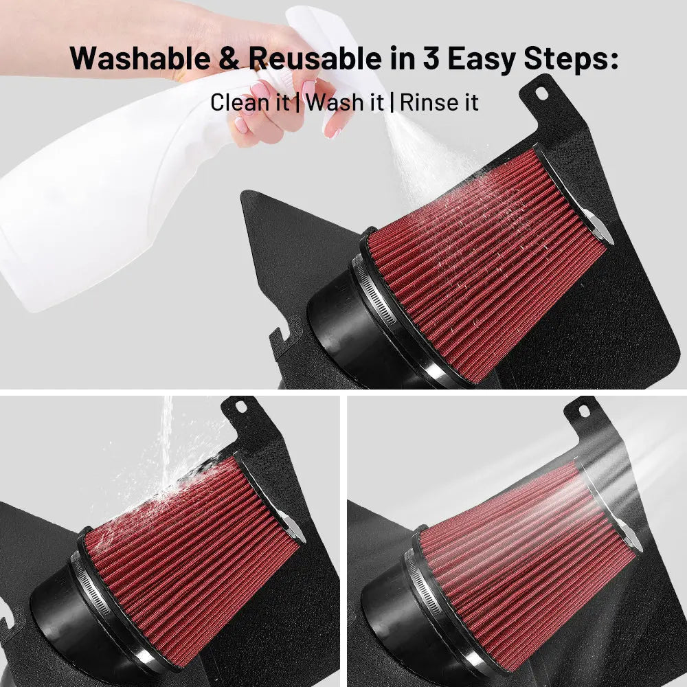 Air intake kit for 2004-2005 GMC Sierra / Chevy Silverado 2500HD/3500 V8 6.6L Duramax LLY Flashark