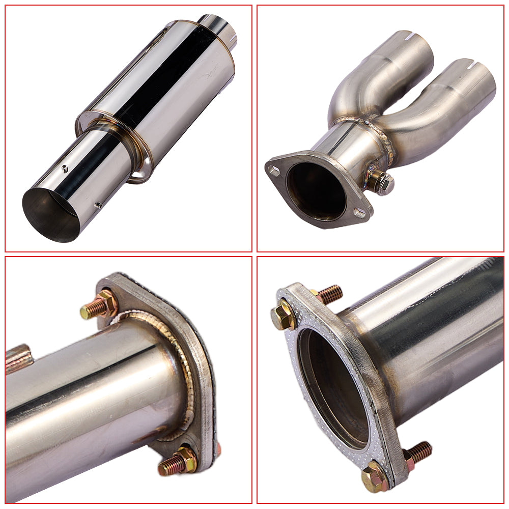 3 Inches Single Tip Cat-Back  Exhaust for 2009-2020 Nissan 370Z