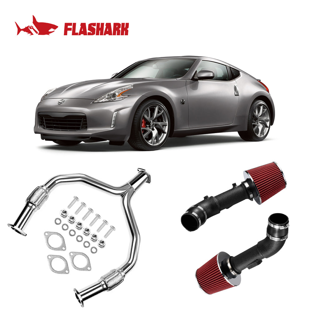 Exhaust Header/Catback/Test Pipes/Y Pipe Downpipe/Cold Air intake kit for 2009-2017 Nissan 370Z 2008-2013 Infiniti G37 3.7L V6