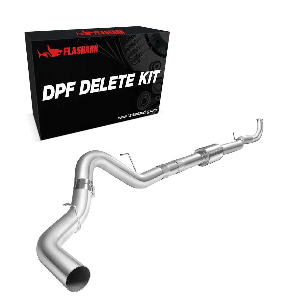 4.0/5.0 Inch 2011-2016 LML 6.6L Duramax Chevy GMC DPF Delete Race Pipe Exhaust Downpipe-Back Flashark