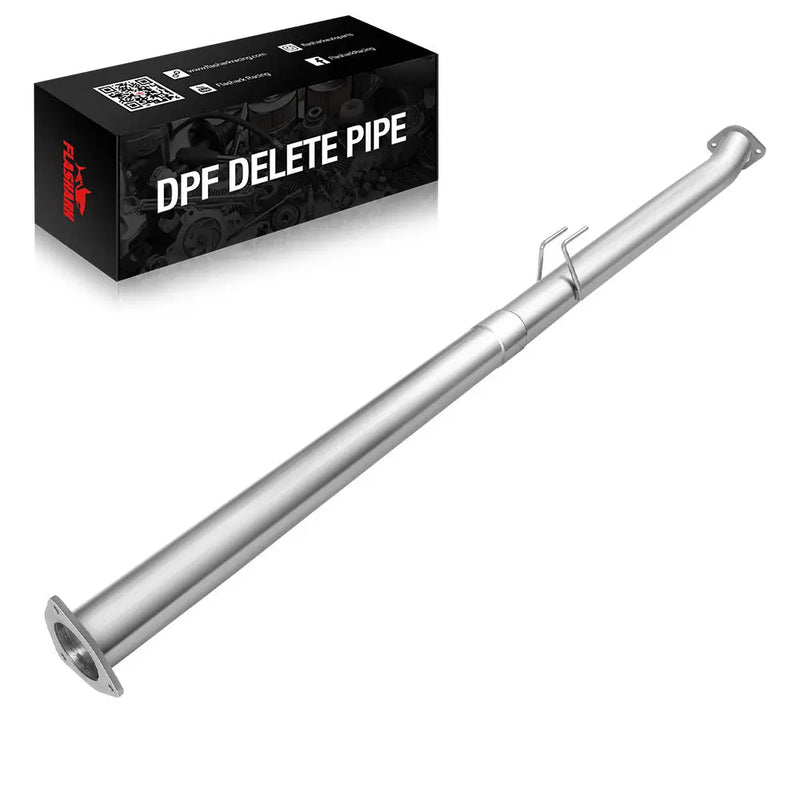 4.0/5.0 Inch 2011-2023 6.7 Powerstroke Ford F-250 F-350 F-450 DPF Delete Race Pipe Downpipe-Back w/Muffler Exhaust Flashark