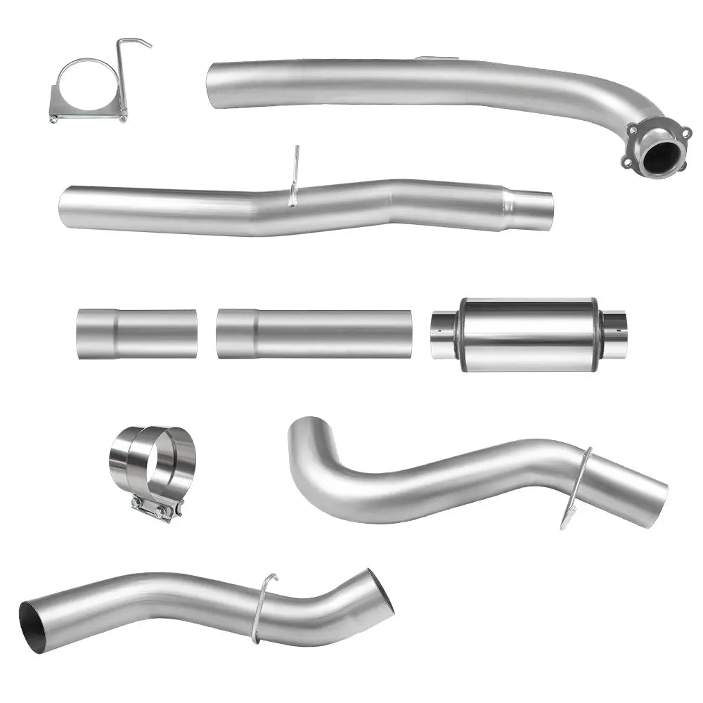 4.0/5.0 Inch 2017-2022 L5P 6.6 Duramax Chevy GMC DPF Delete Race Pipe Downpipe-Back Flashark
