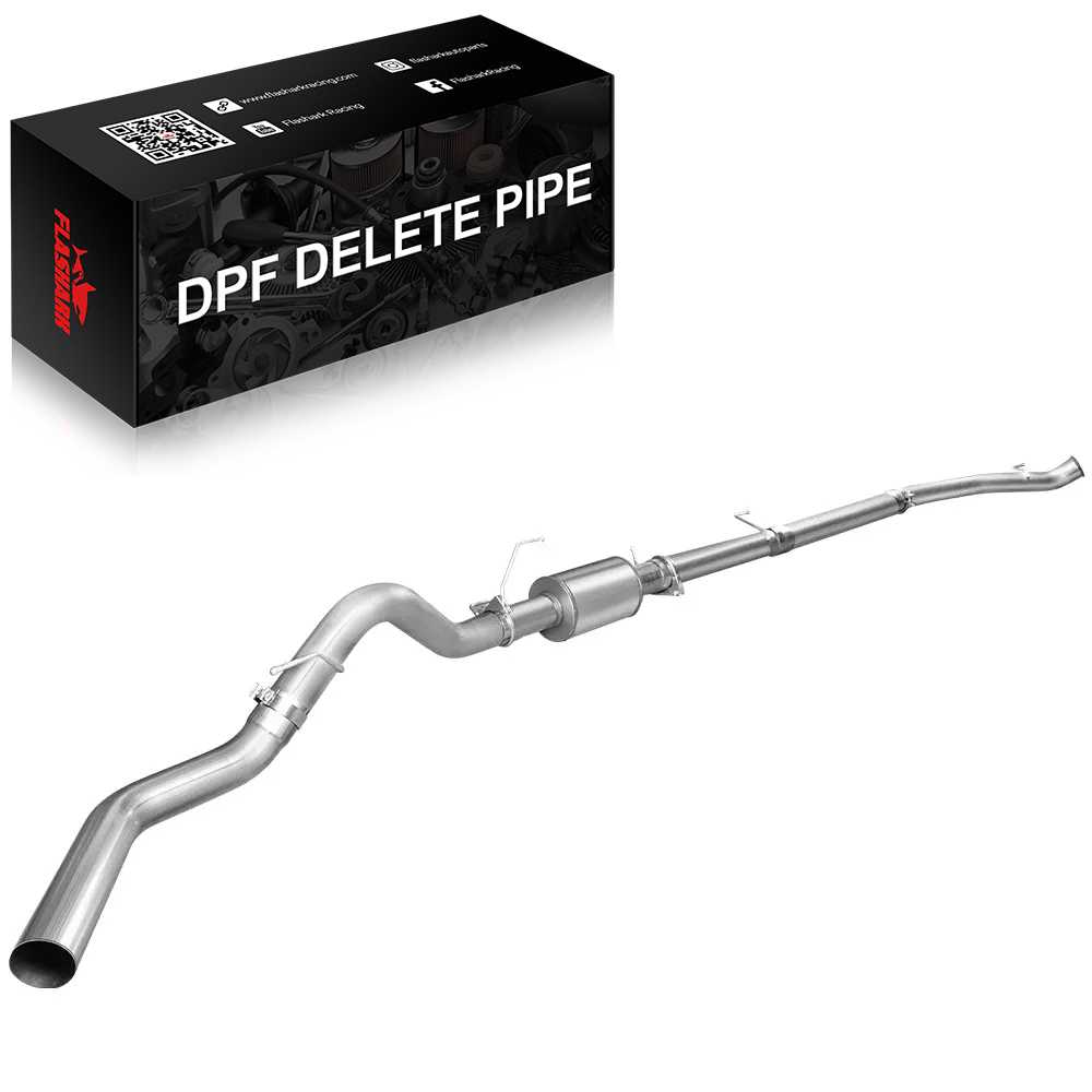 4.0 Inch 2007.5-2012 DPF Delete Race Pipe 6.7 Cummins Dodge Ram 2500/3500 Flashark