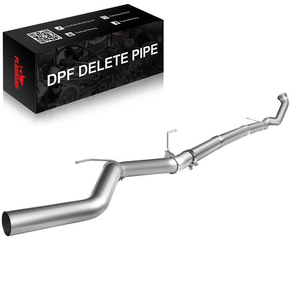 4.0 Inch 2007.5-2012 DPF Delete Race Pipe 6.7 Cummins Dodge Ram 2500/3500 Flashark