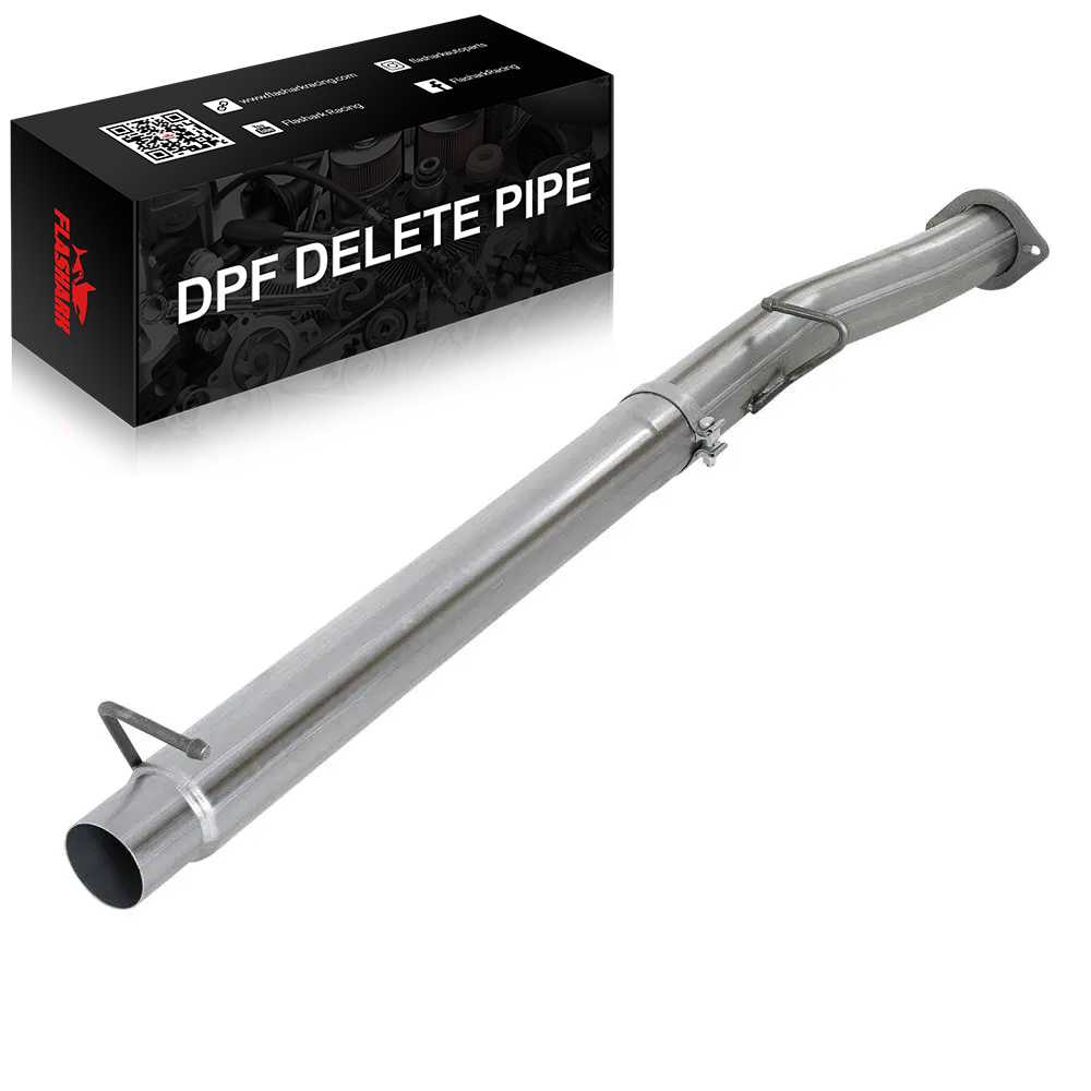 4.0 Inch 2008-2010 Ford 6.4 Powerstroke Cat & DPF Delete Race Pipe F-250 F-350 F-450 Flashark