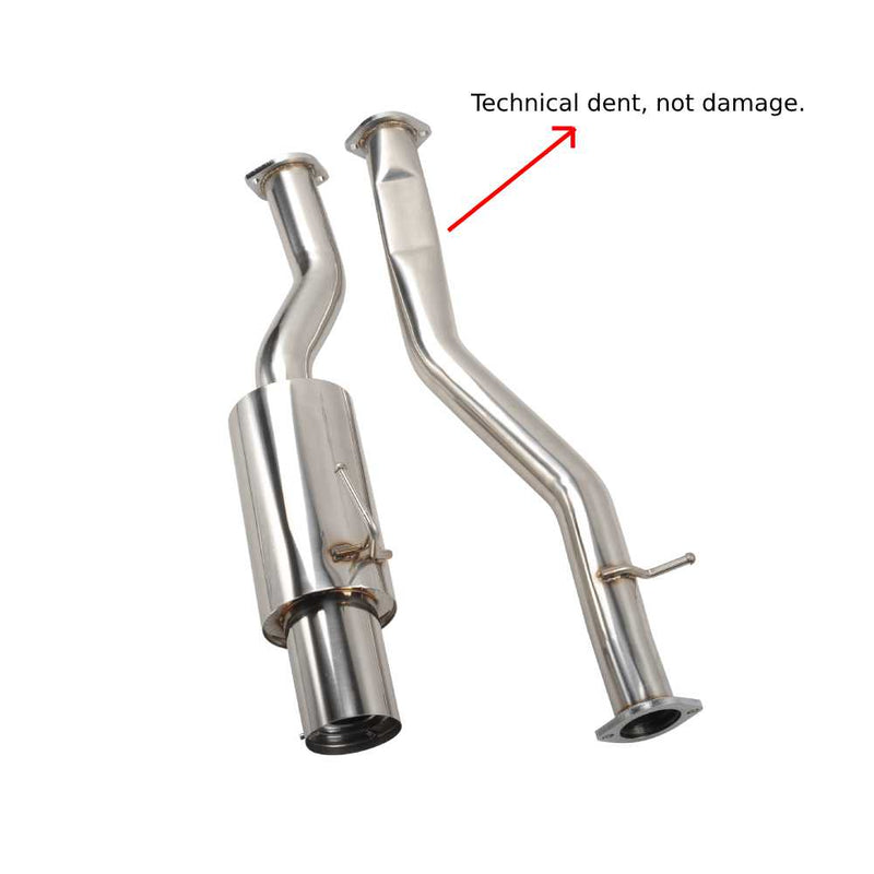 4.5" Single Tip Catback Exhaust for 2003-2008 Nissan 350Z Infiniti G35 Flashark