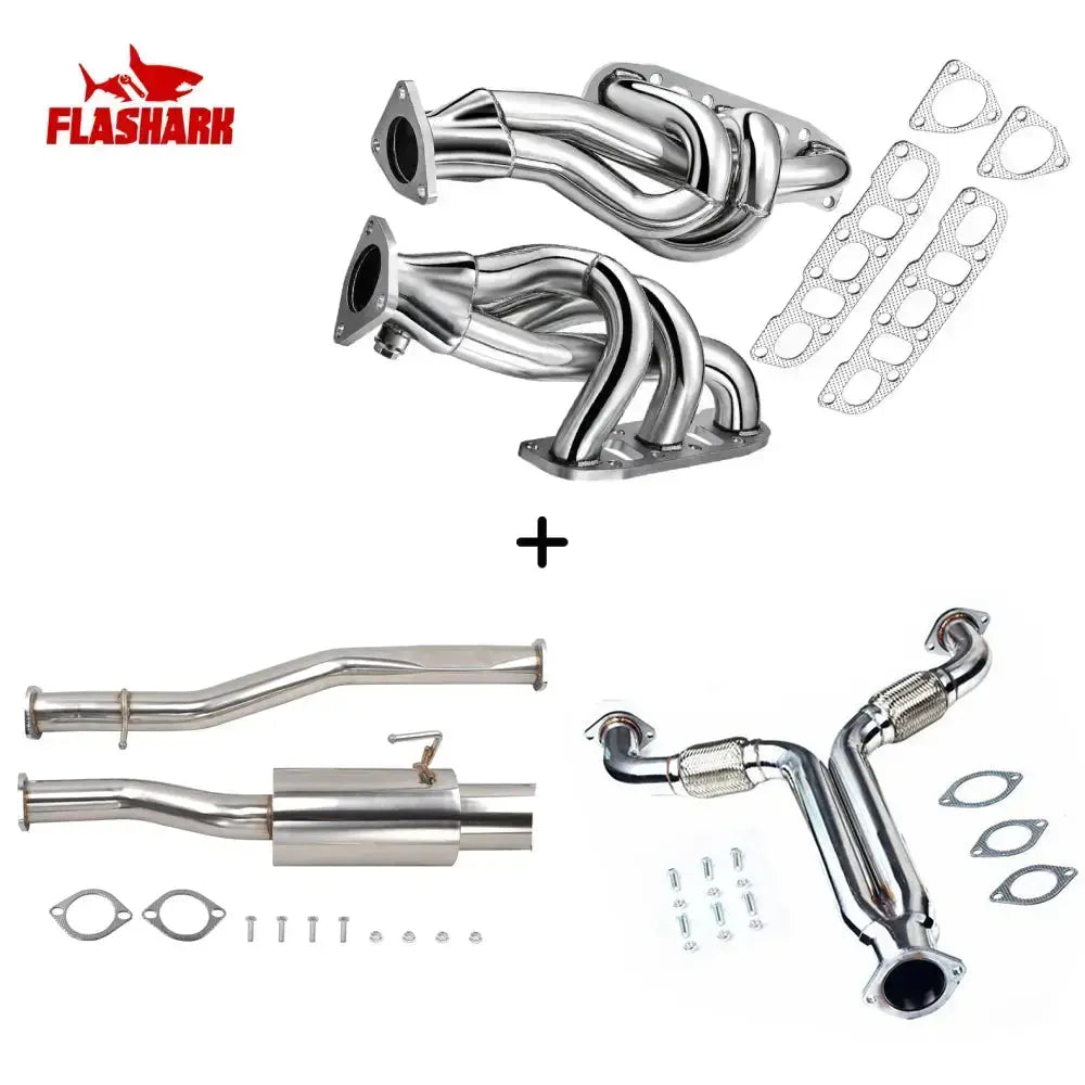 4.5 Inches Single Tip 3 Inches Pipe Catback Exhaust for 2003-2008 Nissan 350Z Infiniti G35 (Copy) Flashark