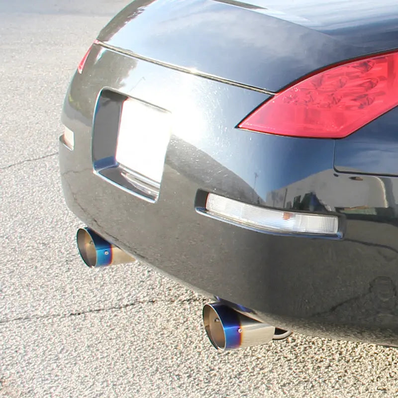 For 2003-2008 Nissan 350Z Cat-Back Exhaust w/ 4.5" Dual Burnt Tips Flashark