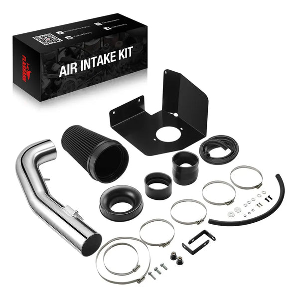 Flashark polished 4-inch cold air intake kit for 2009-2013 Silverado and Sierra V8