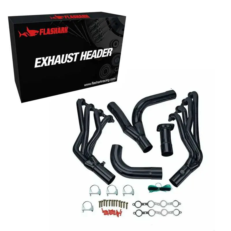 Exhaust Header/4" Cold Air Intake Kit for 1999-2006 GMC Chevrolet Flashark