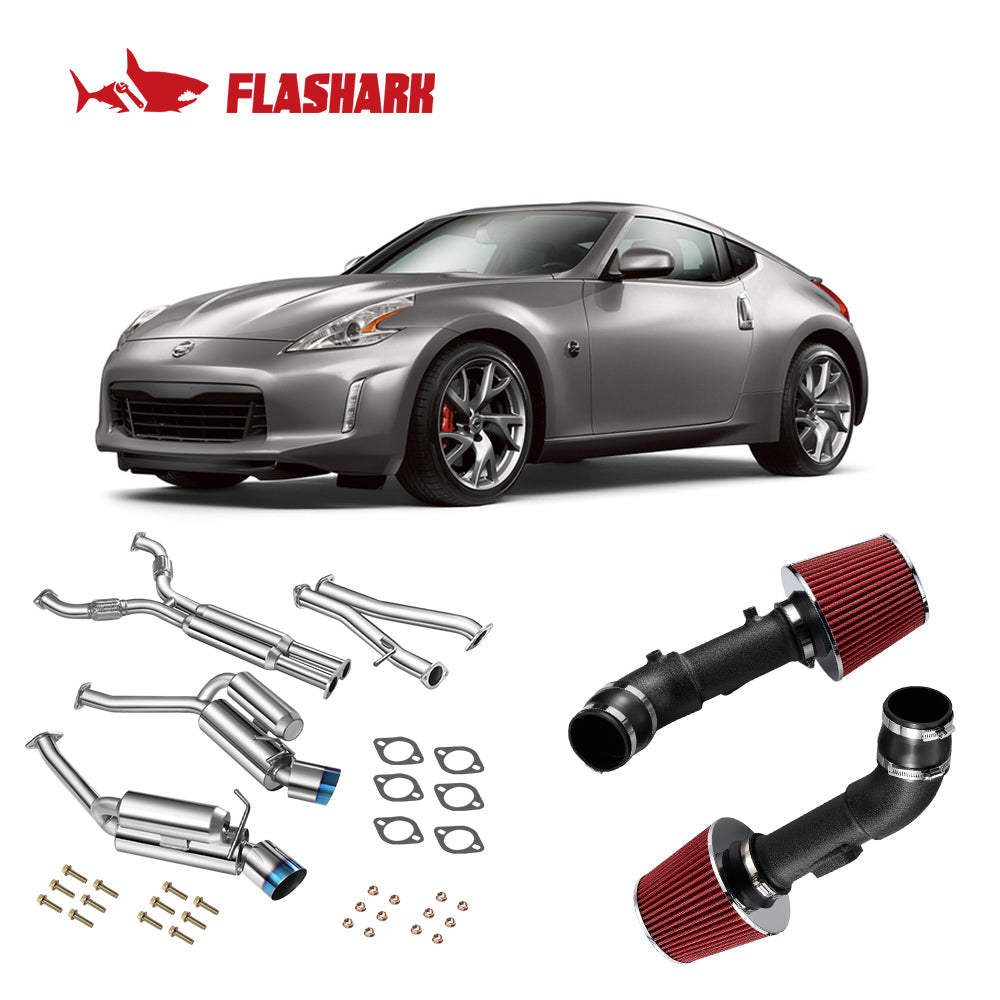 Exhaust Header/Catback/Test Pipes/Y Pipe Downpipe/Cold Air intake kit for 2009-2017 Nissan 370Z 2008-2013 Infiniti G37 3.7L V6