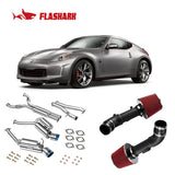 Kit de escape para Nissan 370Z 2009-2017: colector, catback, tubo en Y, tubos de prueba y entrada de aire frío