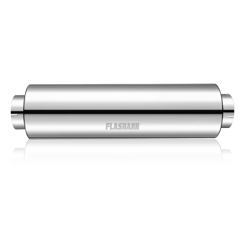 5.0 in. Inlet, 31 in. Overall Exhaust Resonator 8 in. Diameter Flashark