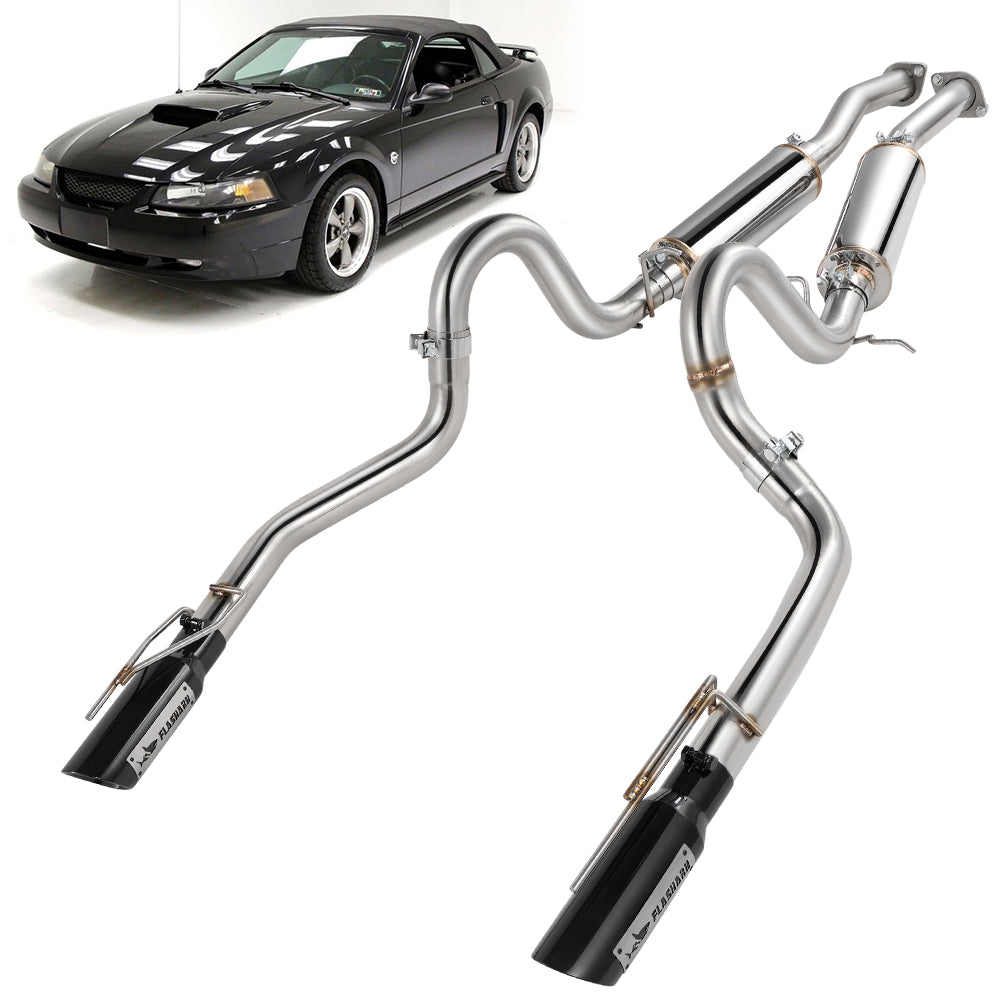 1999-2004 Ford Mustang GT 4.6L Catback Exhaust w/ Black Tips（New Arrival）