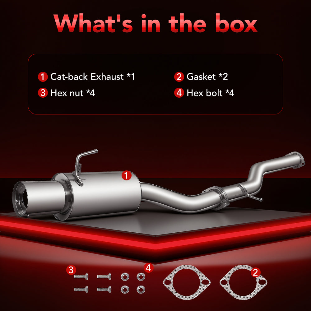 Catback Exhaust for 2003-2008 Nissan 350Z & Infiniti G35 with 4.5'' Single Tip & 3'' Pipe
