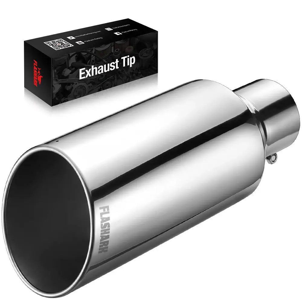 Emusa T304 Stainless Steel Exhaust Resonator Pipe – 2.25" ID X 18" Length, 2.25in ID 18in Length