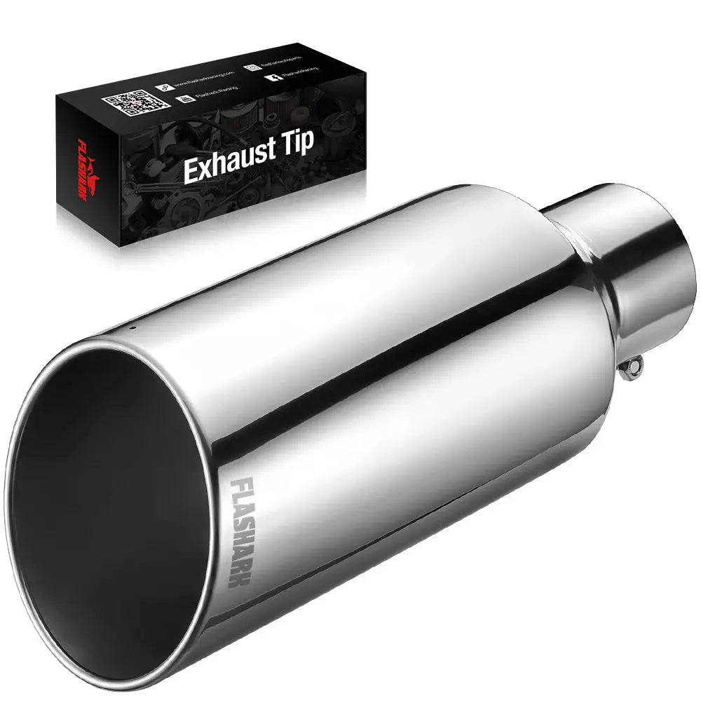Exhaust Tip 5" In, 6"/7"/8" Out, 18" Length T304 SPELAB