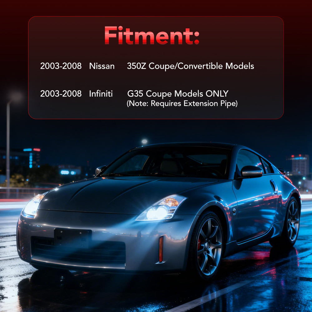 Catback Exhaust for 2003-2008 Nissan 350Z & Infiniti G35 with 4.5'' Single Tip & 3'' Pipe