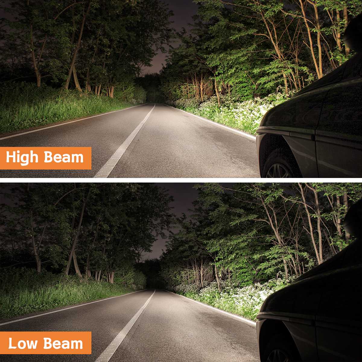 9004 HB1 LED Headlight Bulbs 18W 6000LM 6000K | 2 Bulbs Flashark