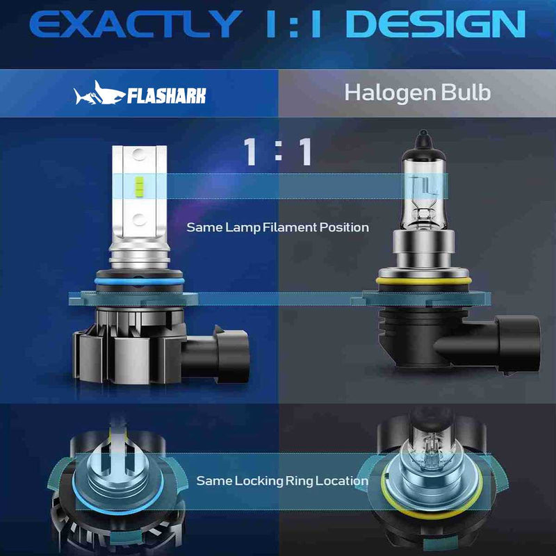 9006 HB4 LED Fog Light Bulbs 10W 5000LM 6000K | 2 Bulbs Flashark