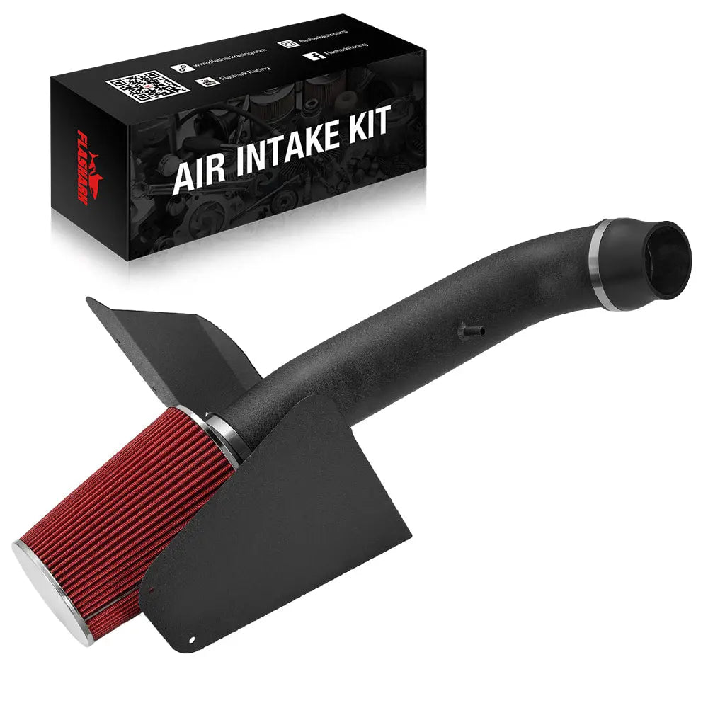 99-04 Jeep Grand Cherokee WJ V8 Aluminum Cold Air Intake W/Heat Shield+Filter Flashark