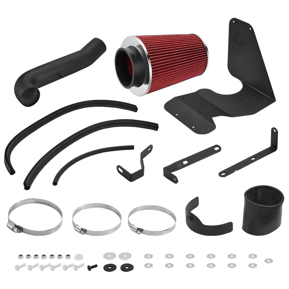 99-04 Jeep Grand Cherokee WJ V8 Aluminum Cold Air Intake W/Heat Shield+Filter Flashark