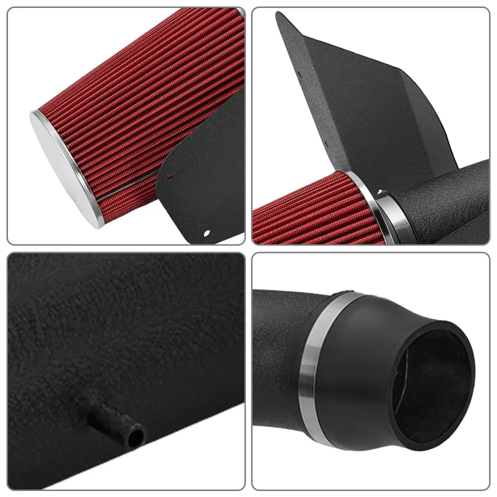 99-04 Jeep Grand Cherokee WJ V8 Aluminum Cold Air Intake W/Heat Shield+Filter Flashark