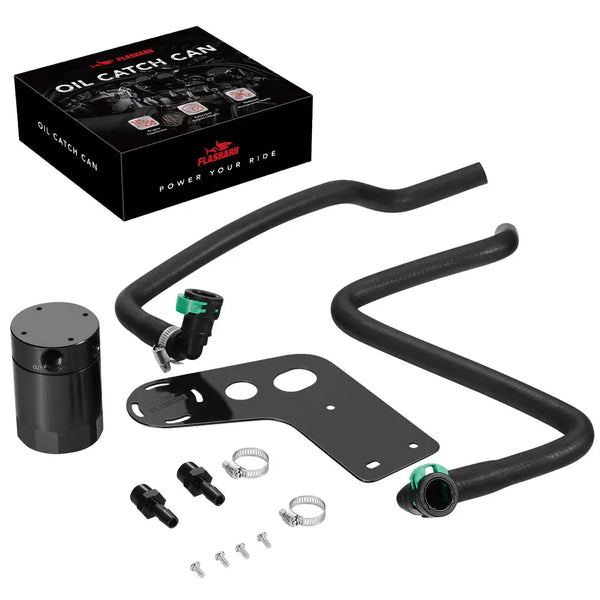 Baffled Oil Catch Can PCV Side for 2015-2017 Ford Mustang GT Flashark