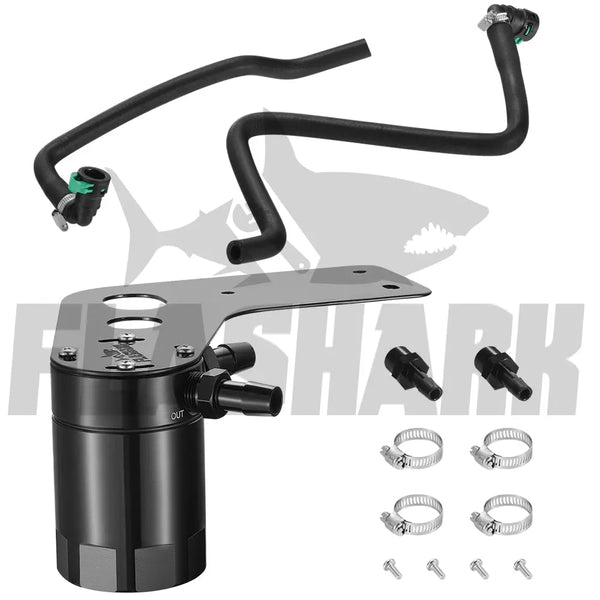 Baffled Oil Catch Can PCV Side for 2015-2017 Ford Mustang GT Flashark