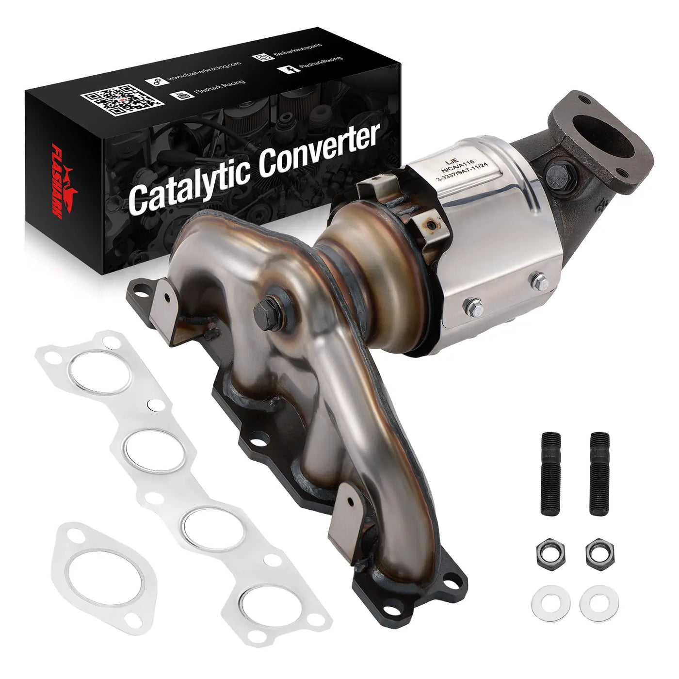 Catalytic Converter Kit for 2013-2016 Hyundai Santa Fe Sport & Kia Sorento L4 2.4L Flashark