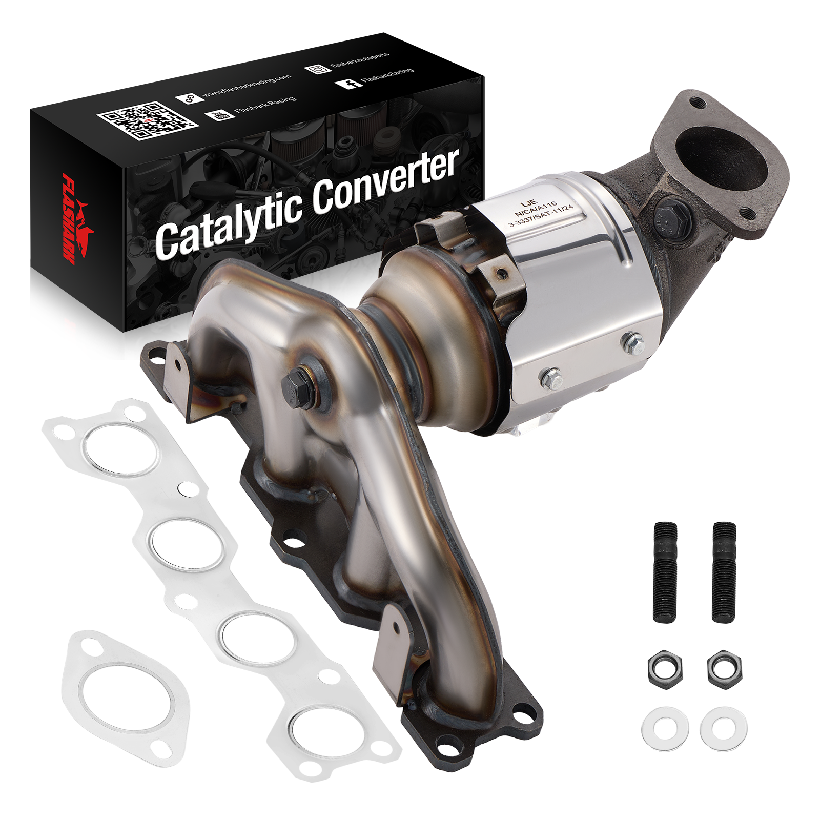 Catalytic Converter Kit for 2013-2016 Hyundai Santa Fe Sport & Kia Sorento L4 2.4L-Direct Fit，E.P.A. Compliant