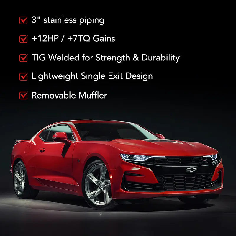 Catback Exhaust System For 2010-2015 Chevy Camaro 6.2L V8 Automatic (L99) 3