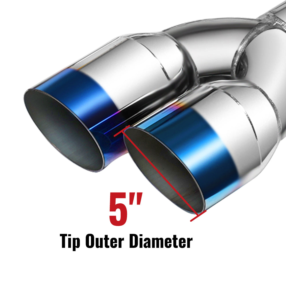 Catback Exhaust & Axle Back for 2015-2021 Subaru WRX / WRX STI | 4" Quad Muffler Tips | N1 Style Burnt Tip (Copy) Flashark