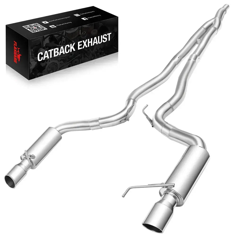 Aluminum Coolant Reservoir/Catback Exhaust for 2015-2023 Ford Mustang 2.3L EcoBoost Flashark