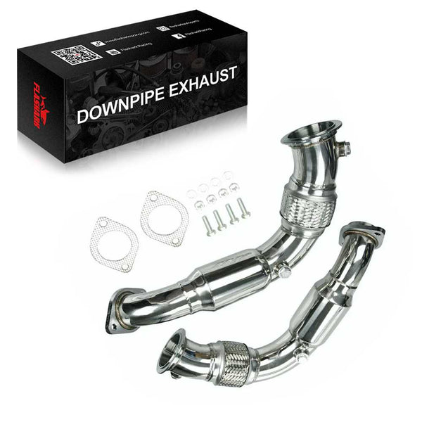 Catless Downpipe Exhaust for 2008-2014 BMW X6/X5 550I 650I 750I B7 N63B44 4.4L V8 Twin Turbo Flashark